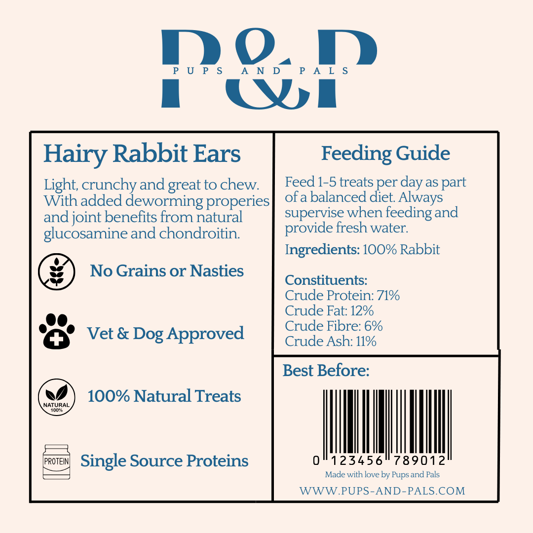 Hairy Rabbit Ears Dog Treats | 100g to 1kg