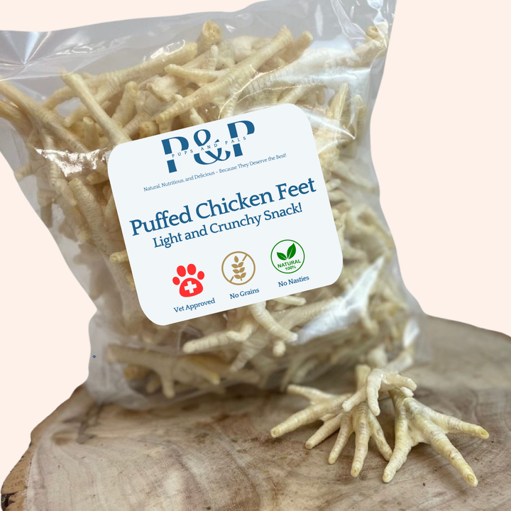 Puffed Chicken Feet Dog Treats | Select From 5 to 200