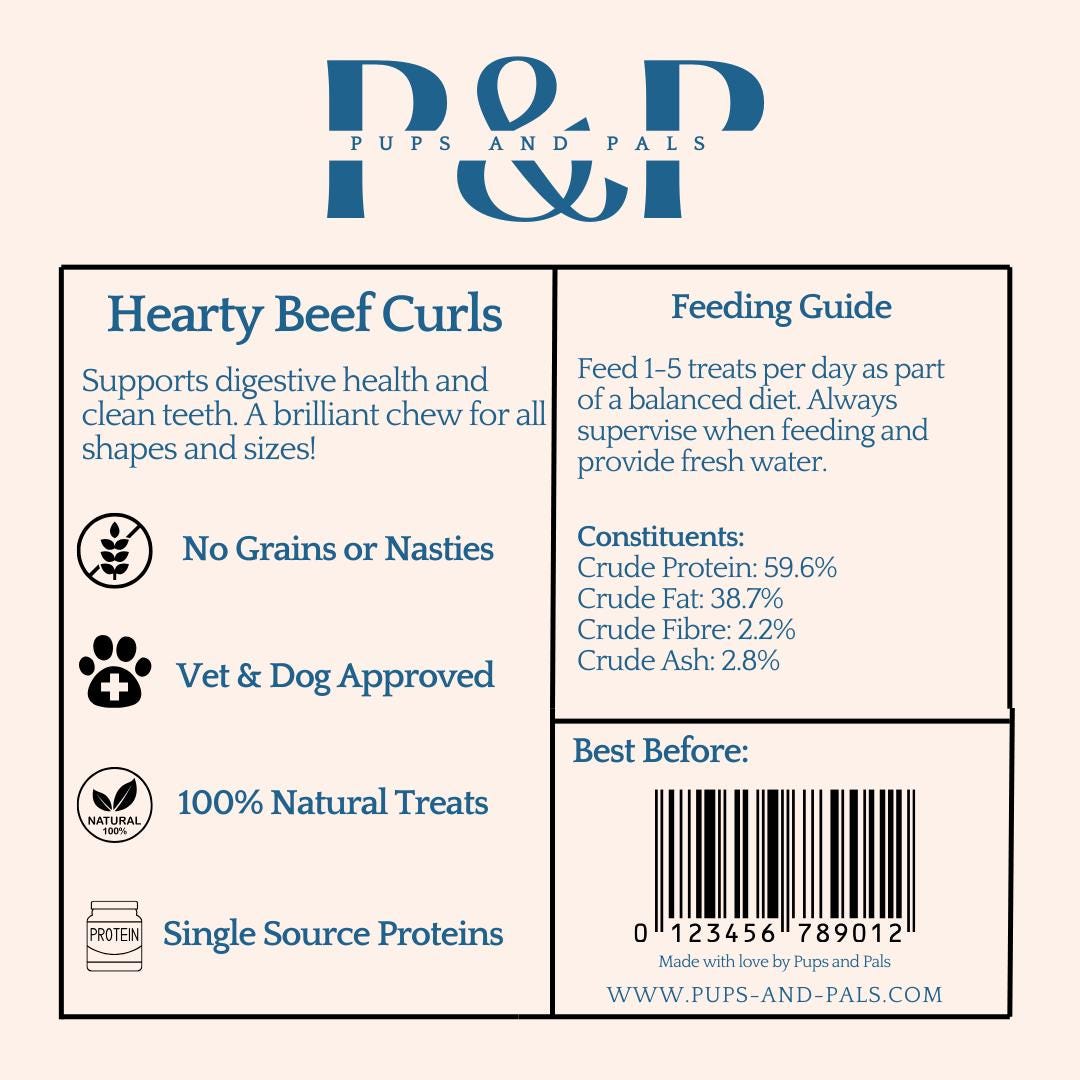 Beef Curls Natural Dog Treats | 250g to 1kg